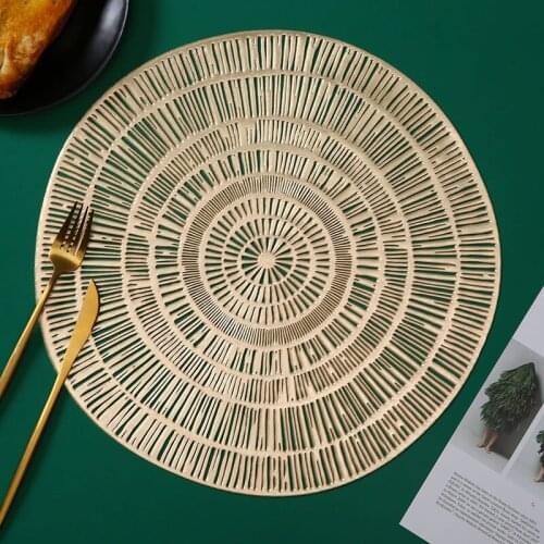 PVC Hollow Nordic Style Non-slip Kitchen Placemat Coaster Insulation Pad Dish Coffee Cup Table Mat Home Hotel Decor 51062