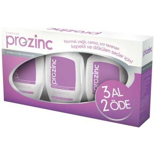 Prozinc Normal and Oily Hair Shampoo For Purple 3x300 ml
