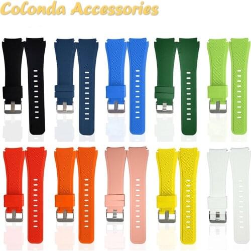 Silicone Band for Samsung Galaxy Watch 46mm 42mm Sports Strap for Samsung Gear S3 Active 2 Huawei Watch 20mm 22mm Wristband