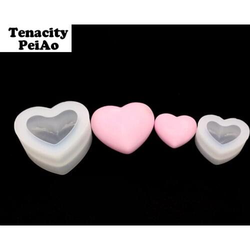 DIY Silicone Mold Epoxy UV Resin Molds Heart Shape Jewelry Making Tools