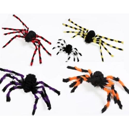 Super Big Horrible Furry Plush Spider Kids Children Party Toys Funny Toy for Party or Bar KTV Treat Halloween Decoration