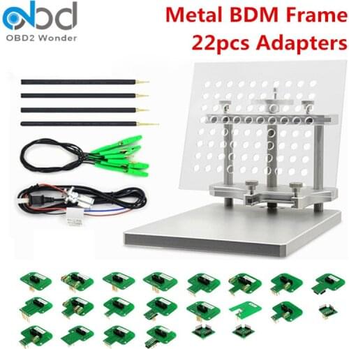 Stainless Steel LED Metal BDM Frame with 4 Probe Pens 22pcs Adapters For KESS BDM 100 CDM100 Fgtech Galletto V54 Metal BDM Frame