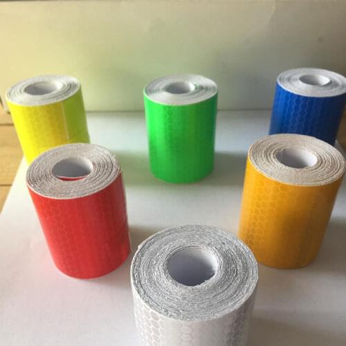 5cmx3m Cinta Reflectante Reflective fabric Reflector Tape Reflex tape Adhesiva Auto Car Film Crystal Honeycomb 30 mm