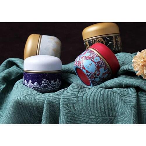 Chinese Style Universal Black Tea Green Tea Scented Tea Sealed Cans Portable Tinplate Storage Box Kitchen Sealed Tin 50g