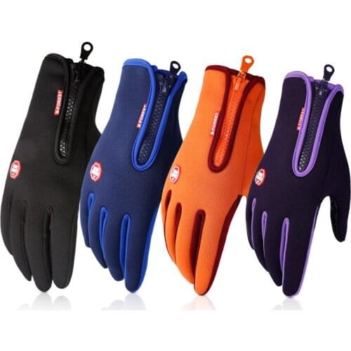 Bicycle Riding Gloves Touch Screen Waterproof guantes ciclismo Fleece Thicken Anti-skid Multi-color Winter Outdoor Sports Gloves