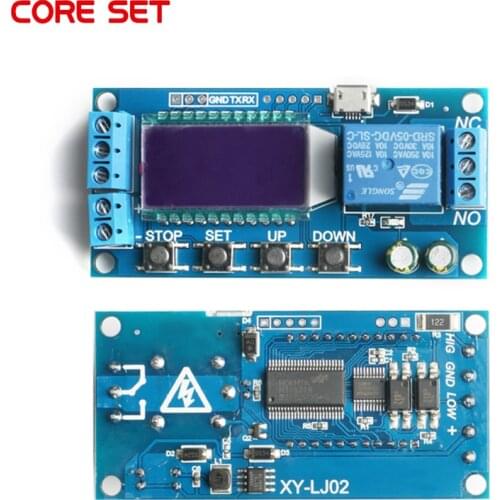 XY-LJ02 Timer Relay Delay Switch Module Delay Power Off and Trigger Delay Cycle Timing Circuit Switch with LCD Digital Display