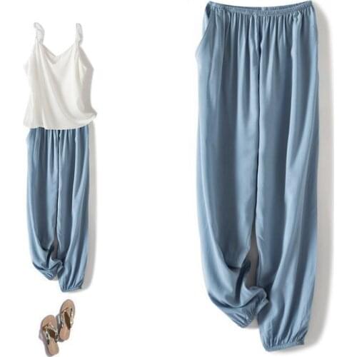 Female Pants Sleepwear Casual Pajamas Intimate Lingerie Spring Summer New Pyjamas Homewear Solid Nightwear Home Clothes