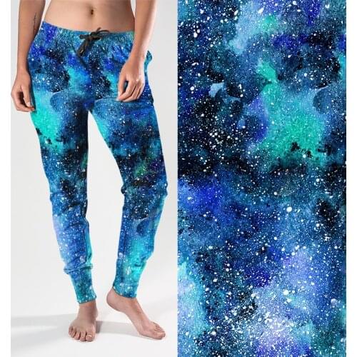 LETSFIND Women Jogger Print 3D Watercolor Space Texture Have Pocket Fitness Harem Pants High Quality Soft Plus Size Streetwear