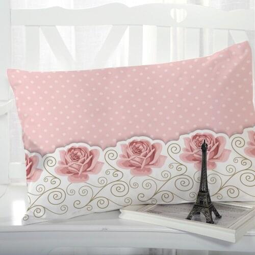 1pc Pillow cover Pillow case Luxury Bedding Pillowcase Pillowcovers decorative Customizable size 3D Print Flowers Two color