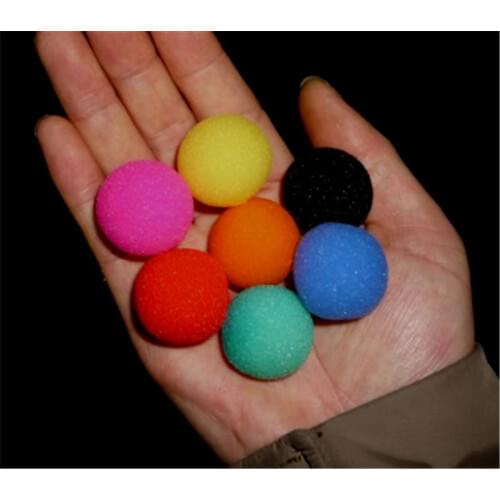 10PCS 2.5cm Finger Sponge Ball ( Red Yellow Blue ) Magic Tricks Classical Magician Illusion Comedy Close-Up Stage Card Magic