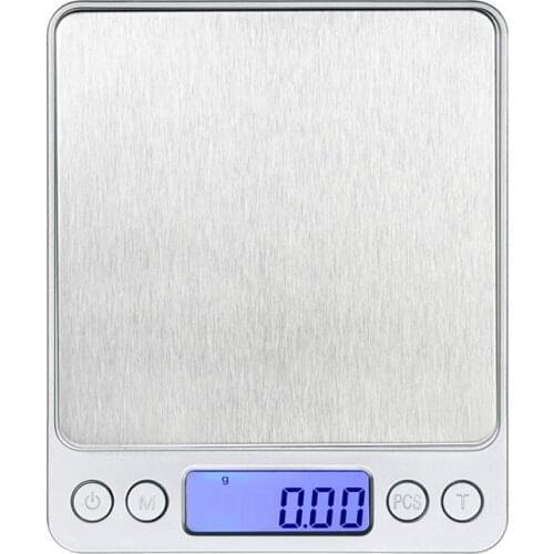5 Pcs Digital Kitchen Scale Mini Pocket Stainless Steel Precision Jewelry Weight Balance 3000g/0.1g 500g/0.01g Wholesale X2