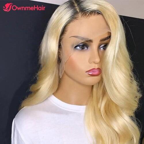 613 Blonde Lace Front Wig Body Wave Short Wig Brazilian Remy Hair 13x4 Lace Front Human Hair WIg Pre Plucked For Women