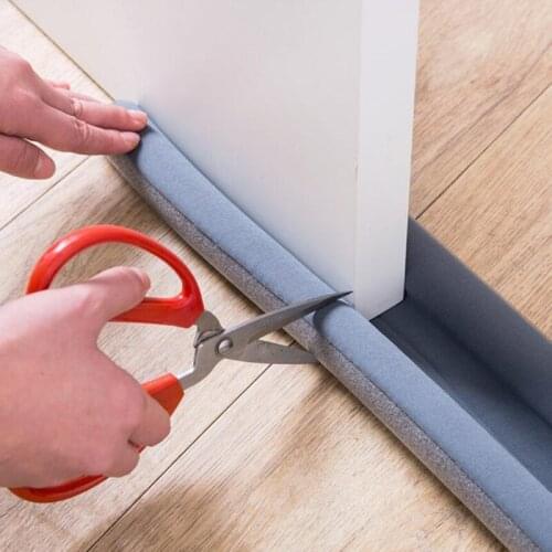 91.5CM Flexible Door Bottom Sealing Strip Guard Wind Dust Blocker Sealer Stopper Twin Door Protector Doorstop Draft Home Decor