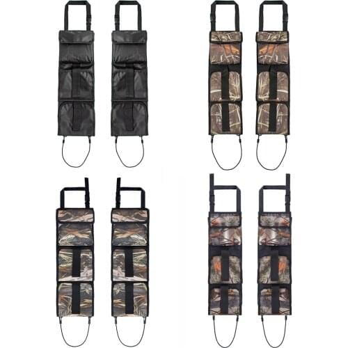 ALLOYSEED 2pcs Pocket Car Back Seat Sling Rack Organizer Portable Camo Gun Ammo Storage Belt Holder Rifle Organier