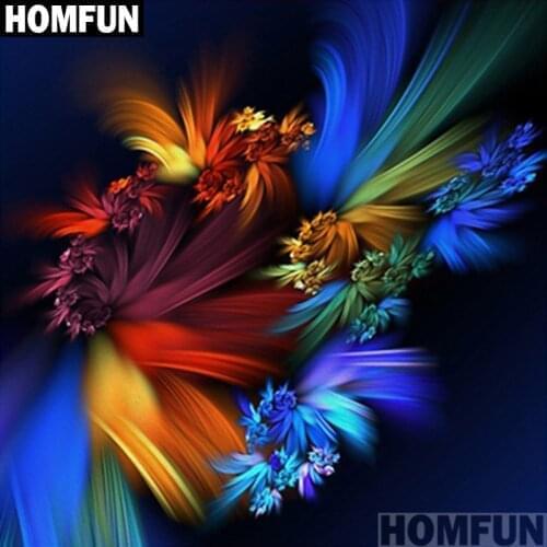 HOMFUN Full Square/Round Drill 5D DIY Diamond Painting "Colorful flowers" 3D Embroidery Cross Stitch 5D Decor Gift A00987