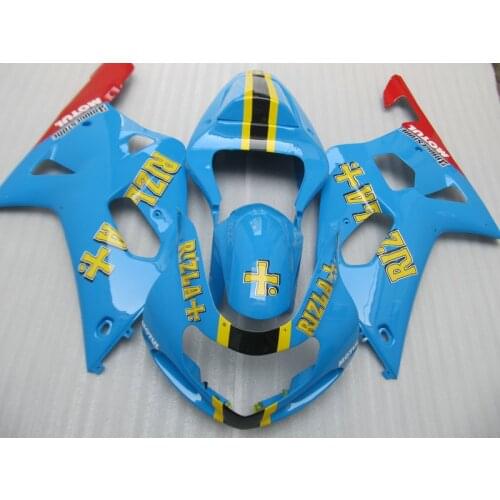 Free customize fairing kit for Suzuki SRAD GSXR600 GSXR750 01 02 03 GSXR 600 750 2001 2002 2003 blue red fairings set YT02