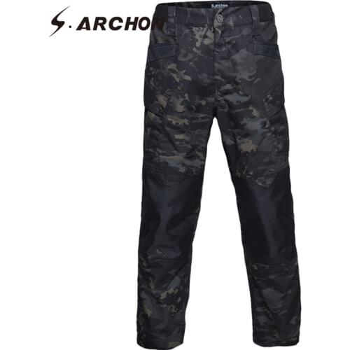 S.ARCHON CP Military Tactical Pants Camouflage SWAT Combat Army Pants Men Spring Autumn Breathable Waterproof Work Cargo Pants