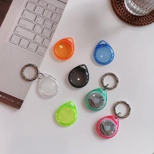 Color transparent Water droplets shape TPU Case For Airtag Dog Collar Keychain Shockproof For Apple Airtag Cover