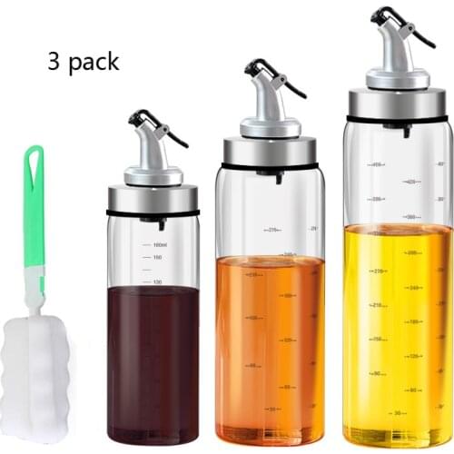 Olive Oil Dispenser Bottle Leak-Proof Oil Sprayer Oil Vinegar Cruet Bottle with BPA Free Pour Spouts Oil Carafe Decanter