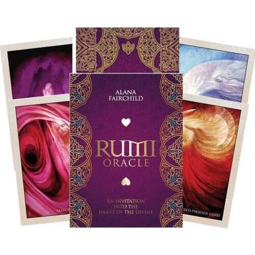 English Divination Game Oracle Card Rumi Oracle Card Sacred Heart Divination Board Game Tarot Card for MultiUser Play Game