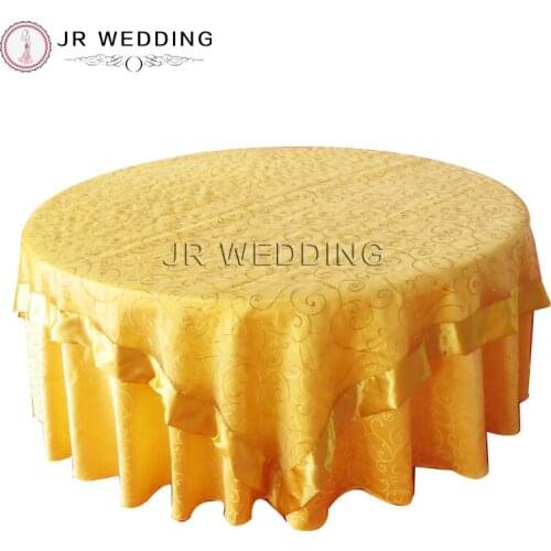 JR WEDDING Satin Tablecloths On The Table