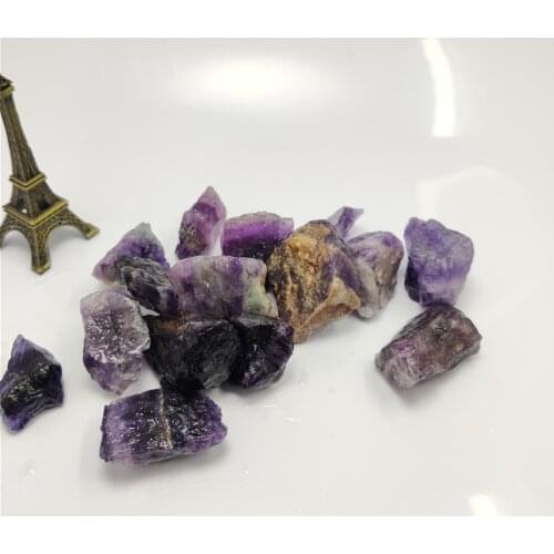 Quality Natural Chunks Purple Fluorite Raw Gemstone Ornament Cane Decoration Stone Purple Collection Stones Crystals Mineral