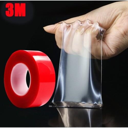 6/8/10/12/15mm Double Sided Adhesive Tape Acrylic Transparent No Traces Sticker for LED Strip Car Fixed Tablet Fixed Tape