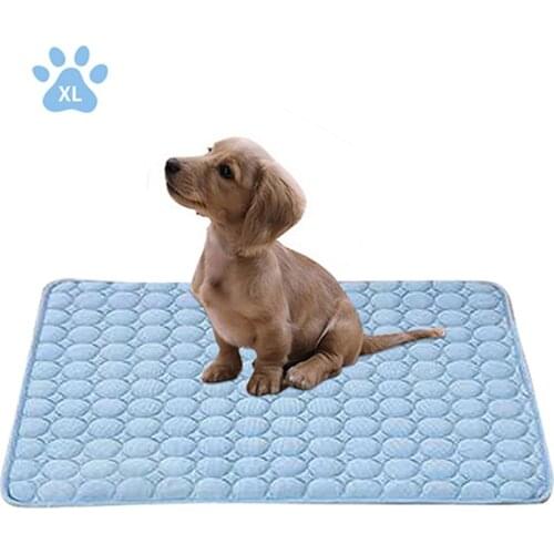 6 Sizes Washable Summer Cooling Mat for Dogs Cats Kennel Mat Breathable Pet Crate Pad Cusion Sleep Mat Pet Self Cooling Mat