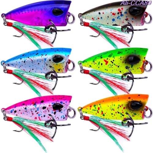 Mini Popper Lure Trout Lures Ultralight Fishing Lure Topwater Bait Finesse Crankbait Wobbler Minnow Isca Poper Pesca 4.3cm/4g
