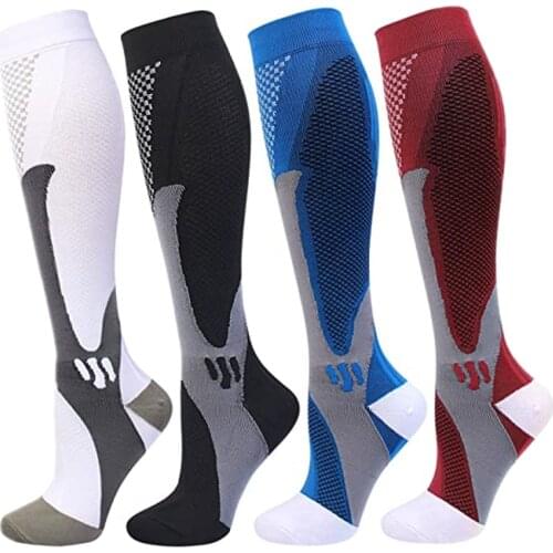New Compression Socks 20-30 MmHg Multi Pairs Football Soccer Stockings Fit Medical Varicose Veins Anti-Fatigue Compression Socks