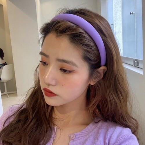 Solid Color Korean Style Women Girls Sweet Out door Hairband Hairhoop Washing Bezel Girls Fashion Headband Hair Accessories