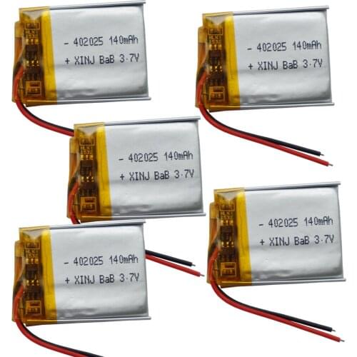 XINJ 3.7V 140 mAh Polymer Li Battery 402025 For GPS Sat Nav Driving Recorder Bluetooth Pen Mp3 Mp4 Watch Speaker Headphones