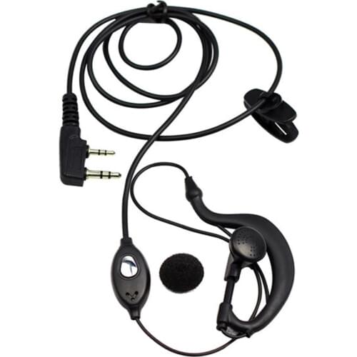 10pcs 2pin K port earpiece ptt mic headset for handheld walkie talkie UV-82 BF-888s UV-5R KD-C1