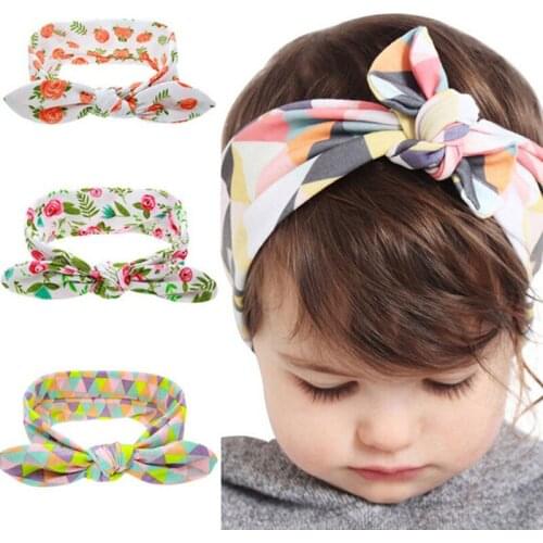 Cute Newborn Toddler Kids Baby Girls Headband Floral Bow Flower Knot Cotton Hairwear Baby Accessories Headwear