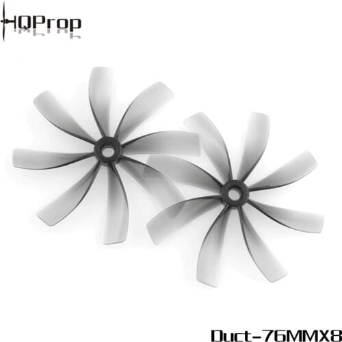 2 Pairs HQProp Duct 76mmx8 76mm 8-Blade 5mm Shaft Propeller for CineWhoop RC Drone FPV Racing Spare Parts DIY Accessories