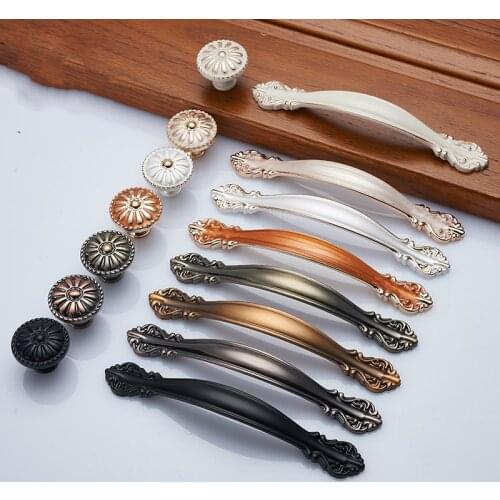 Zinc Alloy Cabinet Handles Wadrobe Door Pulls Drawer Dresser Knobs Kitchen Cupboard Handles Furniture Handle Hardware Pull