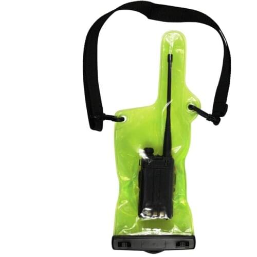 Tactical Walkie Talkie Bag Bright Color Waterproof Adjustable Lanyard Portable Emerald Green Protective Cover To Waterproof Bag