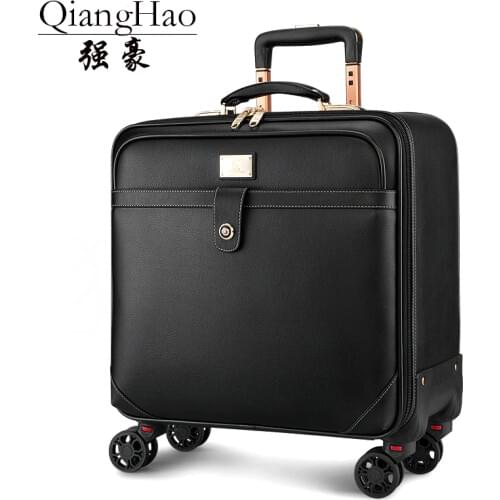 Unisex Business Travel Rolling Luggage Spinner Wheels 18" inch Suitcase Airplane Clothing Carry On Trolley Luggage
