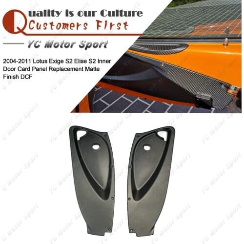 Dry Carbon Fiber Matte Finish Inner Door Card Panel Replacement Fit For 2004-2011 Lotus Exige S2 Elise S2 Interior Trim