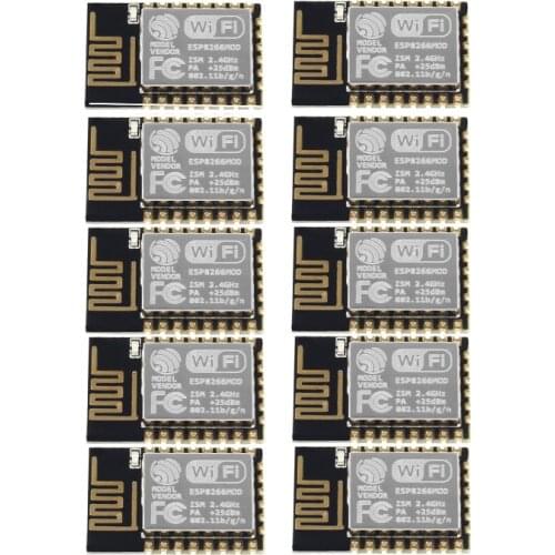 10pcs/lot ESP8266 ESP-12E Serial WIFI Model ESP-12F Upgrade Remote Wireless WIFI Module ESP12 4M Flash