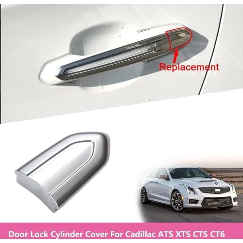 13522324 For Cadillac ATS XTS CTS CT6 Car Outside Accessories Door Lock Cylinder Chrome Cover Trim Cap Outer Door Handle Cover
