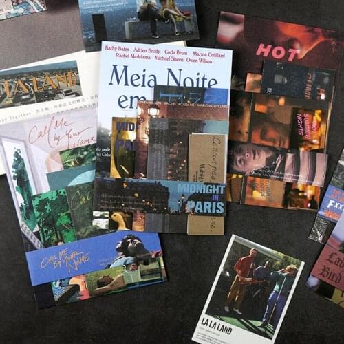 15Sheets/pack Literary Theater Series Classic Film Television Footage Jounal Decoration Stickers Movie Scrapbook DIY Album