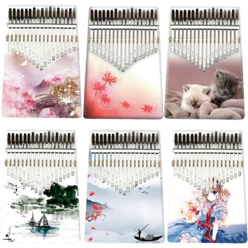 17 Key Thumb Piano Mahogany Wooden mbira musical instrumentos musicales instruments calimba machine