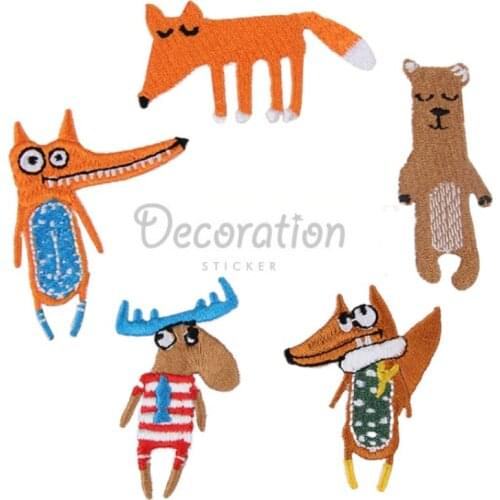 20pcs/lot Embroidery Patch Letter Cartoon Anime Animal Sticker Kids Clothing Decoration Sewing Accessories Craft Diy Applique