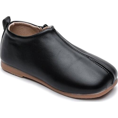 2020 autumn new style 2-6 year old girl leather shoes fashion single boots soft sole children princess shoes black single shoes