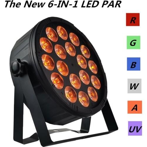 8pcs/ RGBWA+UV 6-in-1 LED PAR 18X18W PAR Light / disco light,par led professional dj equipment