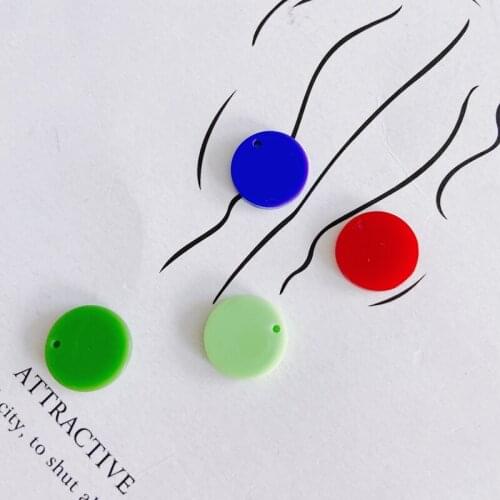 DIY jewelry accessories color round pendant earrings accessories materials