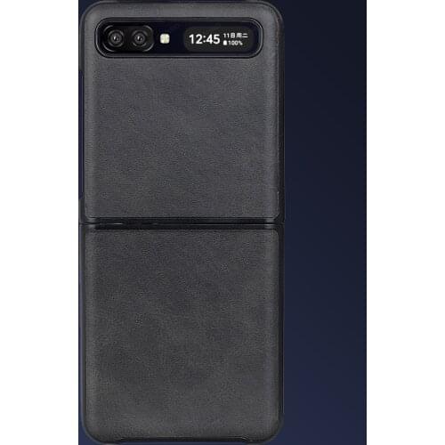 Case For Samsung Z Flip cover Galaxy Z Flip PU Leather back cover case back shell for Samsung Z Flip