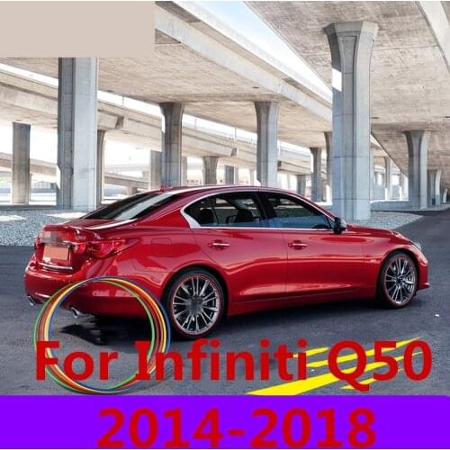 For Infiniti Q50 2014-2018 Car Wheel Trim Wheel Arch Protector Rim Guard Adhesive Roll Anti-collision strip Exterior Accessories