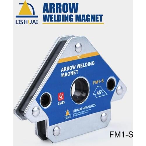 FM1-S 3''/4''/5'' Strong Arrow Welding Magnet/ Ferrite Magnetic Welding Holder 45/90/135 Angles 55LBS/110LBS/165LBS